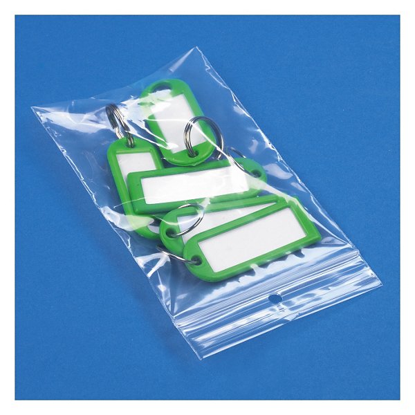 Saco de plástico com fecho zip 50 mícrones/Galga 200 RAJA 12x18 cm - 3