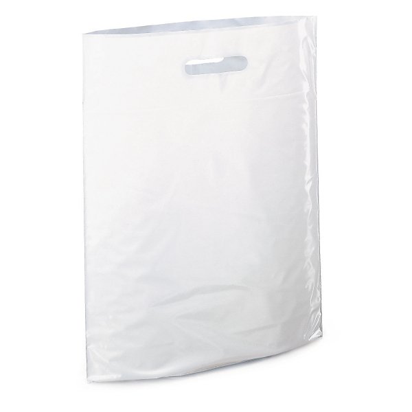 Saco de plástico transparente com asas vazadas RAJA 45x50x8 cm - 3