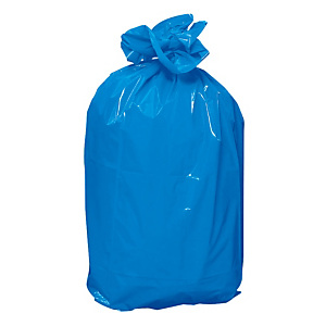 Sacs poubelle 120 L 70 micron bleus , par lot de 100 Sacs poubelle 120 L 70 micron bleus , par lot de 100