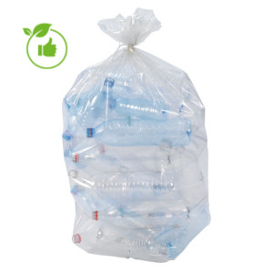 Sacs poubelle déchets courants Flexigreen transparents 130 L, lot de 200