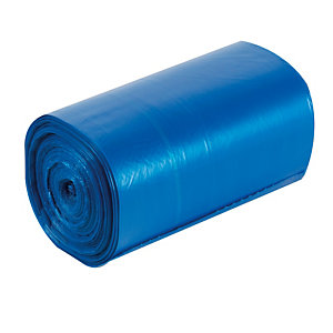Sacs poubelle déchets légers translucides bleus 30 L, lot de 500
