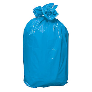 Sacs poubelle déchets lourds bleus 110 L, lot de 200