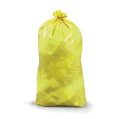 Sacs poubelle jaunes 110 L, par 200 - Sacs pour déchets courants