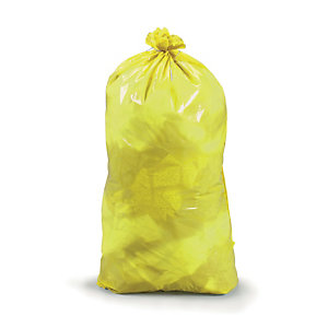 Sacs poubelle jaunes déchets courants 60 L, lot de 200
