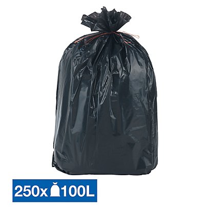 Sacs poubelle noirs pour conteneur mobile 100 L, par 250 - 1