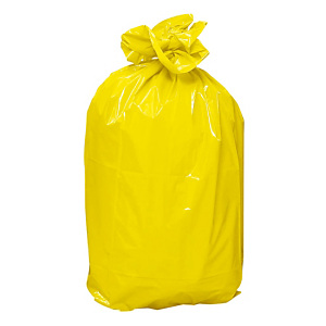 Sacs poubelles jaune 110 L, le lot de 100 Sacs poubelles jaune 110 L, le lot de 100