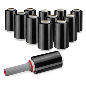 Sada 20 roliek čiernej napínacej mini fólia 100 mm RAJA STRETCH Eco Sada 20 roliek čiernej napínacej mini fólia 100 mm RAJA STRETCH Eco