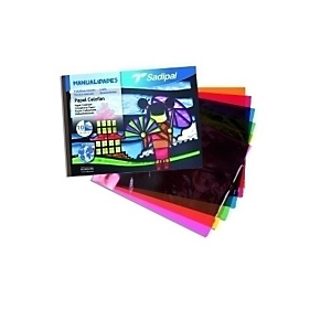 Sadipal Bloc de manualidades 10 hojas, papel celofan, colores surtidos Sadipal Bloc de manualidades 10 hojas, papel celofan, colores surtidos