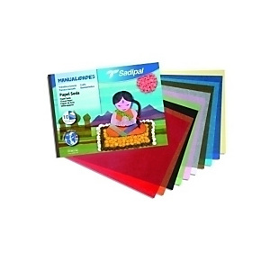 Sadipal Bloc de manualidades 10 hojas, papel de seda, colores surtidos Sadipal Bloc de manualidades 10 hojas, papel de seda, colores surtidos
