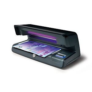 Safescan 70 Detector ultravioleta de billetes falsos; diseño compacto; lámpara UV de 9 W; zona LED de luz blanca; apagado automático; negro Safescan 70 Detector ultravioleta de billetes falsos; diseño compacto; lámpara UV de 9 W; zona LED de luz blanca; apagado automático; negro