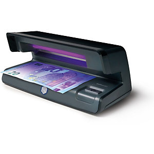 SAFESCAN Détecteur de faux billets ultraviolet 40, conception plate, résultats instantanés, lampe UV 7 W, couleur noire