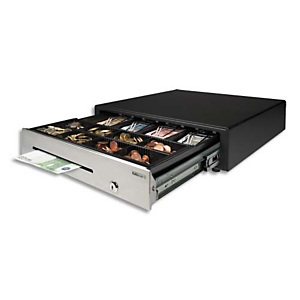 SAFESCAN Tiroir-caisse électrique 8 compartiments monnaie 5 à billets L46 x H11,5 x P46,5 cm Noir argenté SAFESCAN Tiroir-caisse électrique 8 compartiments monnaie 5 à billets L46 x H11,5 x P46,5 cm Noir argenté