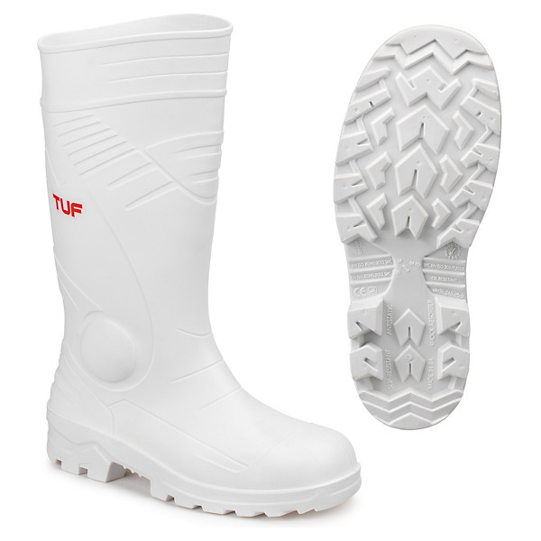 Safety S4 Wellington Boots, white size 12