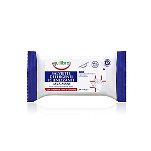 Salviette detergenti igienizzanti lava mani Equilibra con estratto di timo e glicerina (confezione 12 pezzi) Salviette detergenti igienizzanti lava mani Equilibra con estratto di timo e glicerina (confezione 12 pezzi)