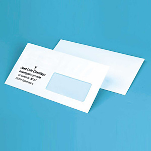 SAM Sobre empresarial, con ventana, autoadhesivo, papel, blanco, para impresión láser SAM Sobre empresarial, con ventana, autoadhesivo, papel, blanco, para impresión láser