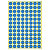 Samolepiace, značkovacie kolieska Ø 15 mm, modré, 96 ks na liste - 3