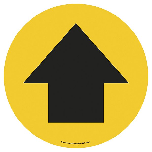 Samolepicí podlahové značení, dodržujte odstup 2m - 3