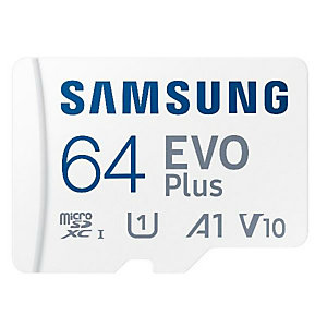 SAMSUNG, Memory card, Micro sd 64gb xc  classe u1 a1, MB-MC64KA/EU
