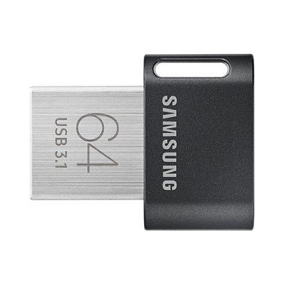 Samsung MUF-64AB, 64 Go, USB Type-A, 3.2 Gen 1 (3.1 Gen 1), 300 Mo/s, Sans capuchon, Gris, Argent MUF-64AB/APC - 1