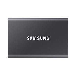 Samsung Portable SSD T7, 500 GB, USB Tipo C, 3.2 Gen 2 (3.1 Gen 2), 1000 MB/s, Protección mediante contraseña, Gris MU-PC500T/WW