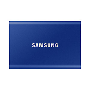Samsung Portable SSD T7, 500 GB, USB Tipo C, 3.2 Gen 2 (3.1 Gen 2), 1050 MB/s, Protección mediante contraseña, Azul MU-PC500H/WW