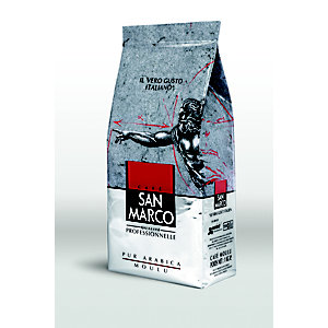SAN MARCO Café moulu extra fin 100% Arabica - Intensité 7 - Paquet 1kg