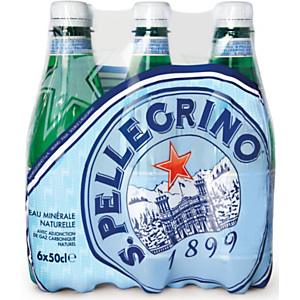 San Pellegrino Agua mineral natural con gas, botella PET, 500 ml