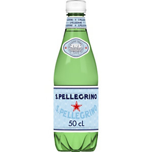 San Pellegrino Eau minérale légèrement pétillante – Bouteille PET 50 cl - Lot de 24 bouteilles