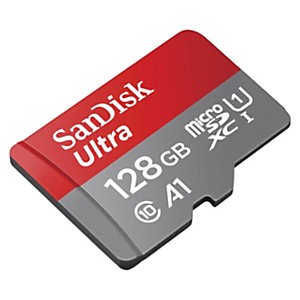 SanDisk Carte mémoire microSDXC Ultra Class 10 A1 UHS-I 140MB/s avec Adaptateur SD - 128GB