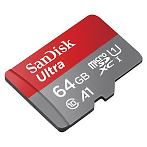 SanDisk Carte mémoire microSDXC Ultra Class 10 A1 UHS-I 140MB/s avec Adaptateur SD - 64GB