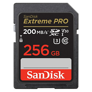 SanDisk Carte mémoire SDXC Extreme Pro Class 10 V30 U3 200/90MB/s - 256GB