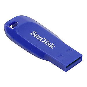 SanDisk Cruzer Blade 32 GB, 32 Go, USB Type-A, 2.0, Sans capuchon, Bleu SDCZ50C-032G-B35BE