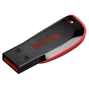 SanDisk Cruzer Blade Unidad flash USB 2.0, 32 GB, negro y rojo