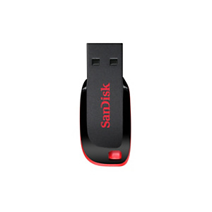 SanDisk Cruzer Blade Unidad flash USB 2.0, 64 GB, negro y rojo