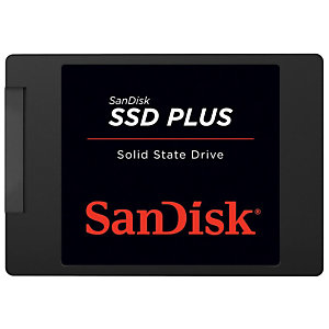 SANDISK Disque SSD interne Plus 120 Go, SATA 2,5 pouces 6 Go/s, noir