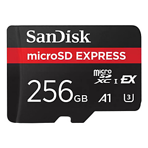 SanDisk Express, 256 Go, MicroSDXC, UHS-I, 880 Mo/s, 650 Mo/s, Class 3 (U3) SDSQXFN-256G-GN4NN SanDisk Express, 256 Go, MicroSDXC, UHS-I, 880 Mo/s, 650 Mo/s, Class 3 (U3) SDSQXFN-256G-GN4NN