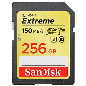 Sandisk Exrteme 256 GB, 256 GB, SDXC, Clase 10, UHS-I, 170 MB/s, 70 MB/s SDSDXV5-256G-GNCIN Sandisk Exrteme 256 GB, 256 GB, SDXC, Clase 10, UHS-I, 170 MB/s, 70 MB/s SDSDXV5-256G-GNCIN