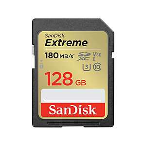 SanDisk Extreme, 128 Go, SDXC, Classe 10, UHS-I, 180 Mo/s, 90 Mo/s SDSDXVA-128G-GNCIN