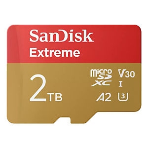 Sandisk Extreme, 2 TB, MicroSDXC, Clase 10, UHS-I, 240 MB/s, 140 MB/s SDSQXAV-2T00-GN6MA Sandisk Extreme, 2 TB, MicroSDXC, Clase 10, UHS-I, 240 MB/s, 140 MB/s SDSQXAV-2T00-GN6MA