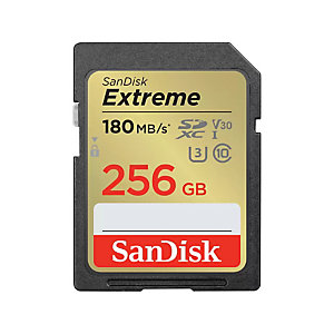 SanDisk Extreme, 256 Go, SDXC, Classe 10, UHS-I, 180 Mo/s, 130 Mo/s SDSDXVV-256G-GNCIN