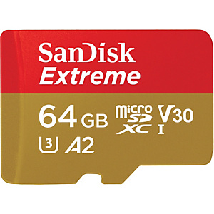 SanDisk Extreme, 64 Go, MicroSDXC, Classe 10, UHS-I, 170 Mo/s, 80 Mo/s SDSQXAH-064G-GN6AA SanDisk Extreme, 64 Go, MicroSDXC, Classe 10, UHS-I, 170 Mo/s, 80 Mo/s SDSQXAH-064G-GN6AA