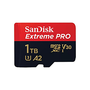 SanDisk Extreme PRO, 1000 Go, MicroSDXC, Classe 10, UHS-I, 200 Mo/s, 140 Mo/s SDSQXCD-1T00-GN6MA SanDisk Extreme PRO, 1000 Go, MicroSDXC, Classe 10, UHS-I, 200 Mo/s, 140 Mo/s SDSQXCD-1T00-GN6MA