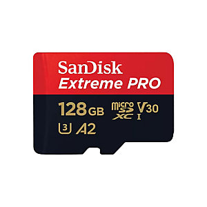 SanDisk Extreme PRO, 128 Go, MicroSDXC, Classe 10, UHS-I, 200 Mo/s, 90 Mo/s SDSQXCD-128G-GN6MA