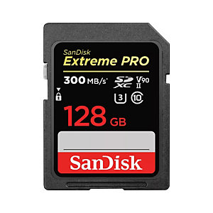 SanDisk Extreme PRO, 128 Go, SDXC, Classe 10, UHS-II, 300 Mo/s, 260 Mo/s SDSDXDK-128G-GN4IN