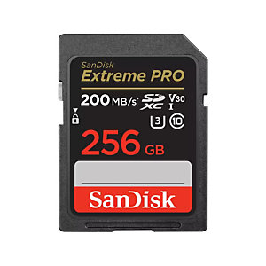 SanDisk Extreme PRO, 256 Go, SDXC, Classe 10, UHS-I, 200 Mo/s, 90 Mo/s SDSDXXD-256G-GN4IN