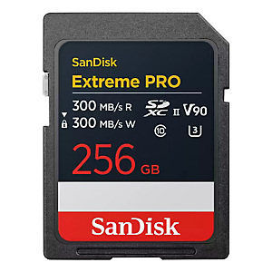 SanDisk Extreme PRO, 256 Go, SDXC, Classe 10, UHS-II, 300 Mo/s, 300 Mo/s SDSDXDM-256G-GN4IN SanDisk Extreme PRO, 256 Go, SDXC, Classe 10, UHS-II, 300 Mo/s, 300 Mo/s SDSDXDM-256G-GN4IN
