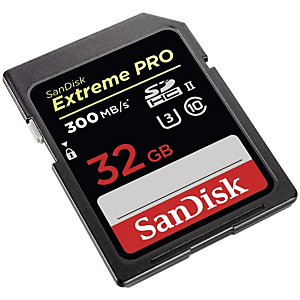 Sandisk Extreme PRO, 32 GB, 32 GB, SDHC, Clase 10, UHS-II, Negro SDSDXPK-032G-GN4IN Sandisk Extreme PRO, 32 GB, 32 GB, SDHC, Clase 10, UHS-II, Negro SDSDXPK-032G-GN4IN