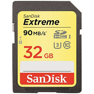 SanDisk Extreme Tarjeta de memoria SDHC™, USH-I, 32 GB, 90 mbps