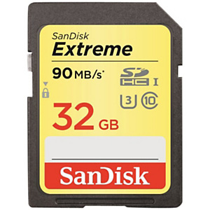 SanDisk Extreme Tarjeta de memoria SDHC™, USH-I, 32 GB, 90 mbps SanDisk Extreme Tarjeta de memoria SDHC™, USH-I, 32 GB, 90 mbps