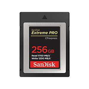Sandisk ExtremePro, 256 GB, CFexpress, 1700 MB/s, 1200 MB/s, Negro SDCFE-256G-GN4NN Sandisk ExtremePro, 256 GB, CFexpress, 1700 MB/s, 1200 MB/s, Negro SDCFE-256G-GN4NN